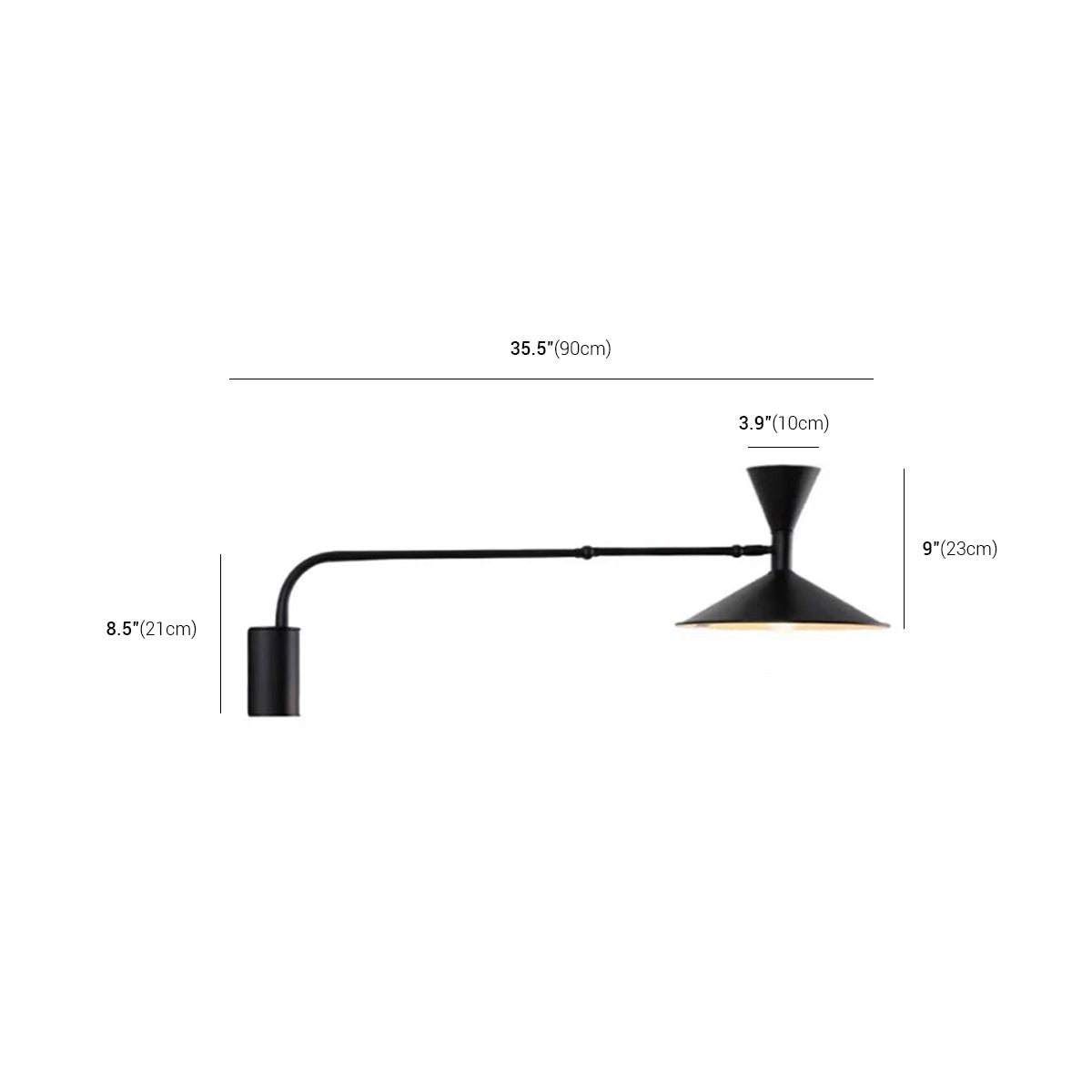 Swing Arm Wall Lamp - Industrial Plug In Sconce