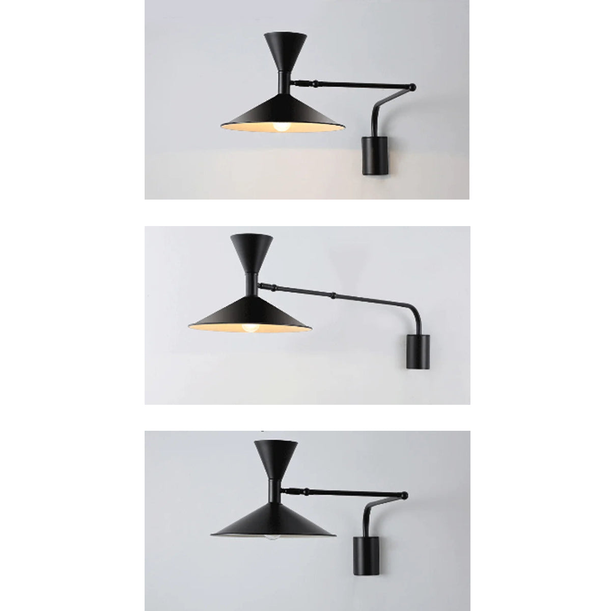 Swing Arm Wall Lamp - Industrial Plug In Sconce