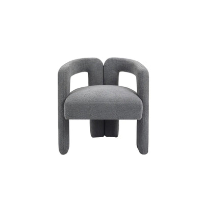 Teddy Fabric Lounge Chair - Open Back Modern Accent Seat