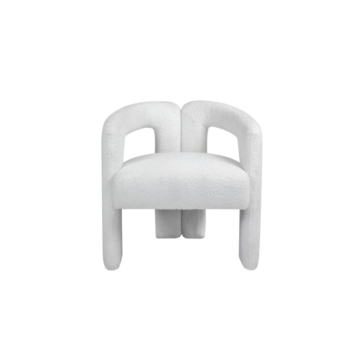 Teddy Fabric Lounge Chair - Open Back Modern Accent Seat