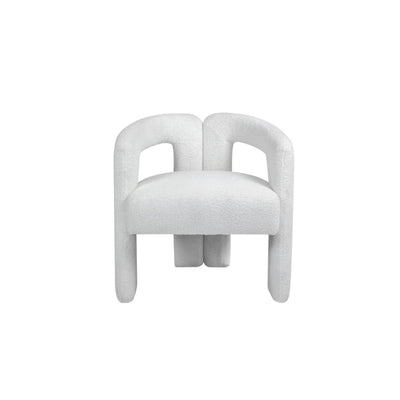 Teddy Fabric Lounge Chair - Open Back Modern Accent Seat