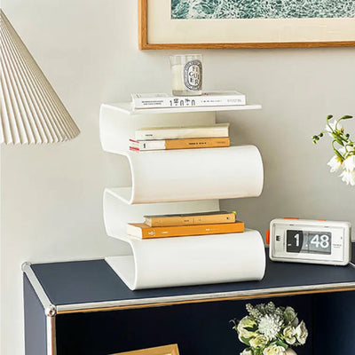 Acrylic Side Table – Modern Geometric Design