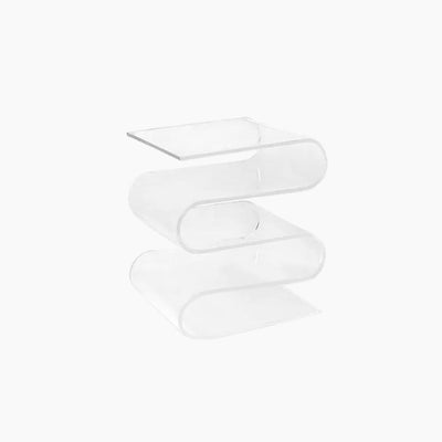Acrylic Side Table – Modern Geometric Design