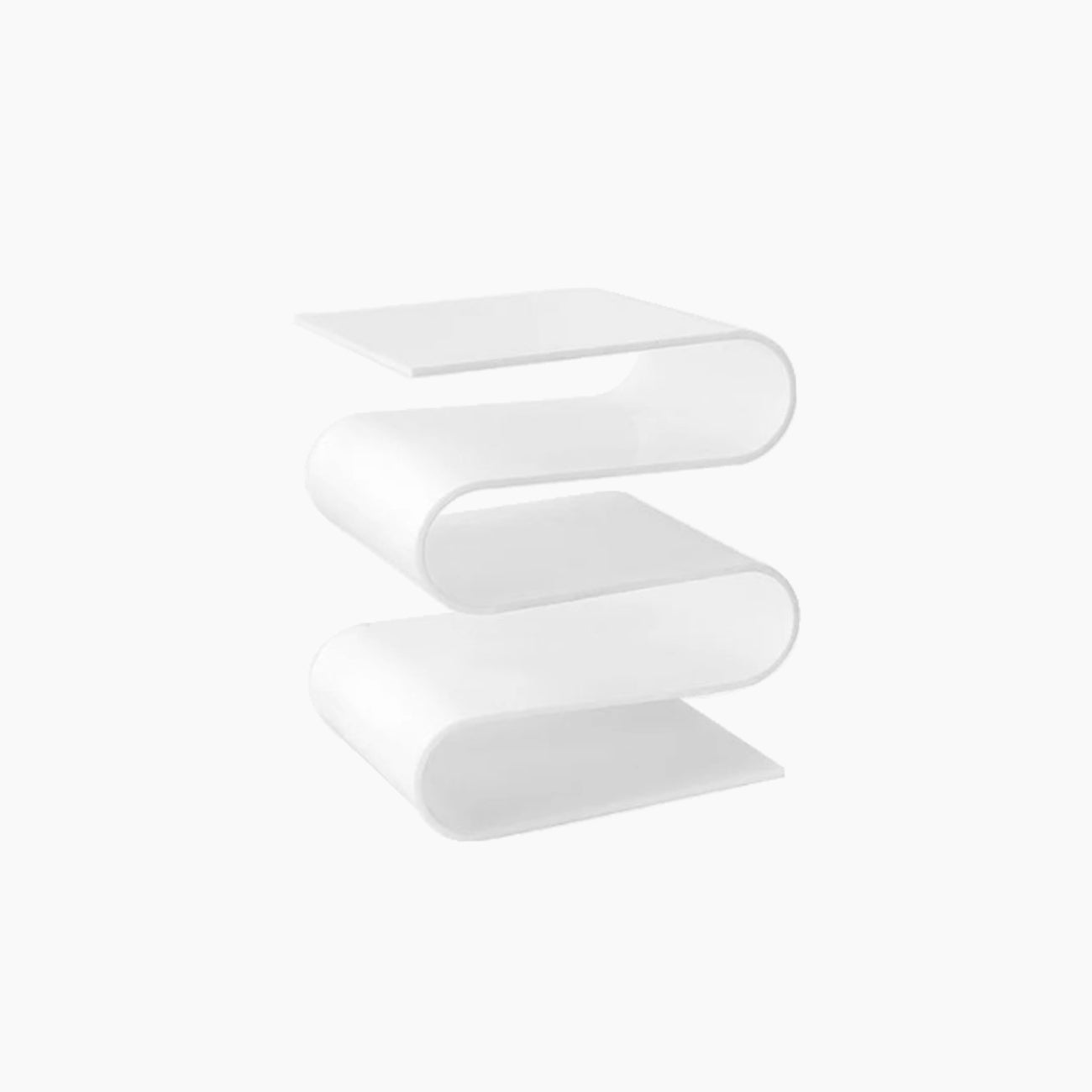 Acrylic Side Table – Modern Geometric Design
