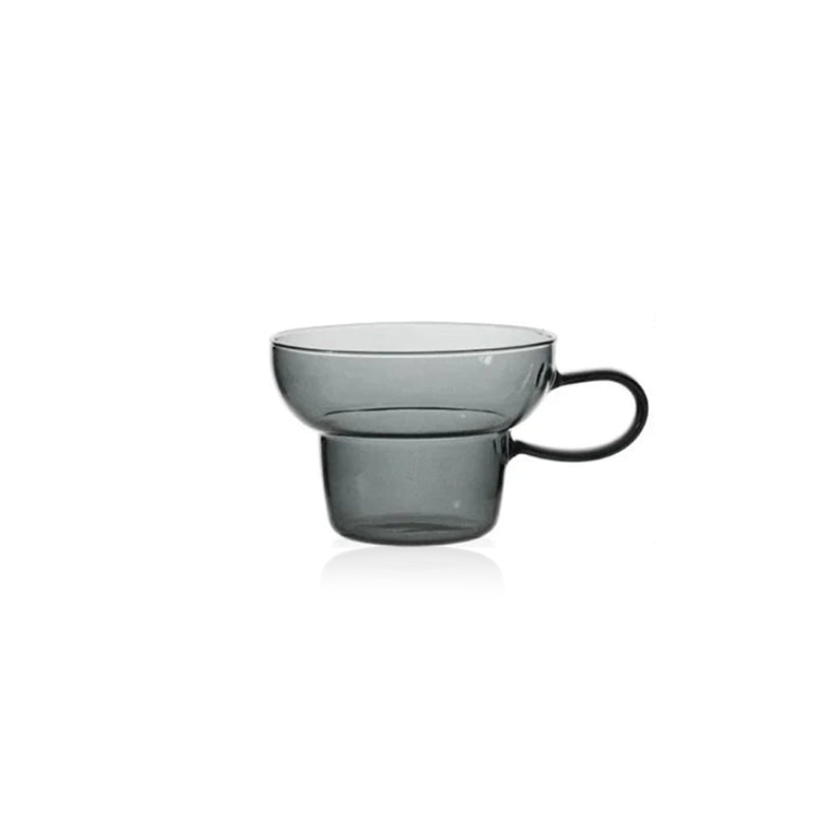 Transparent Glass Mug - Vintage Colored Drinkware 400ml