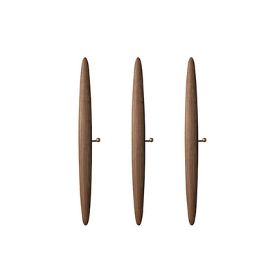 Solid Wood Coat Rack - Vintage Japanese Oak Wall Hanger