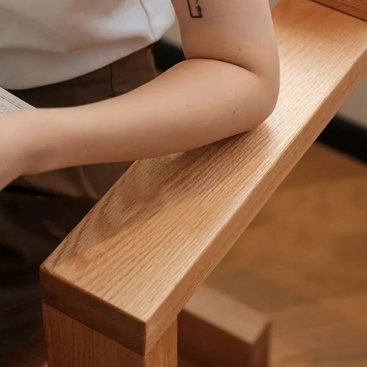 Vintage Oak Wood Chair - Ergonomic Dining Seat