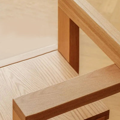 Vintage Oak Wood Chair - Ergonomic Dining Seat