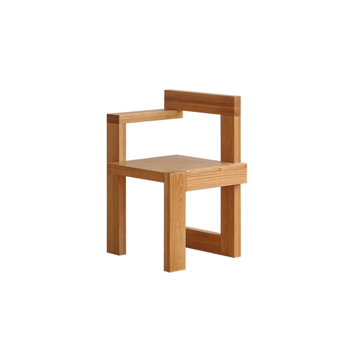 Vintage Oak Wood Chair - Ergonomic Dining Seat