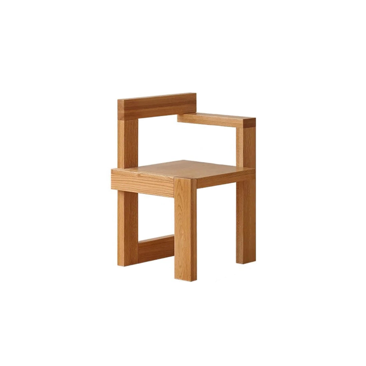 Vintage Oak Wood Chair - Ergonomic Dining Seat