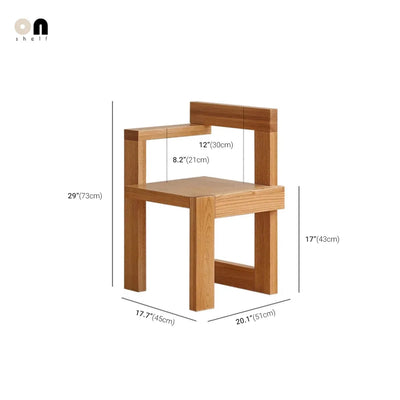 Vintage Oak Wood Chair - Ergonomic Dining Seat