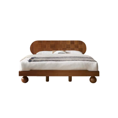 Solid Oak Bed Frame – Elegant Vintage Bedroom Furniture