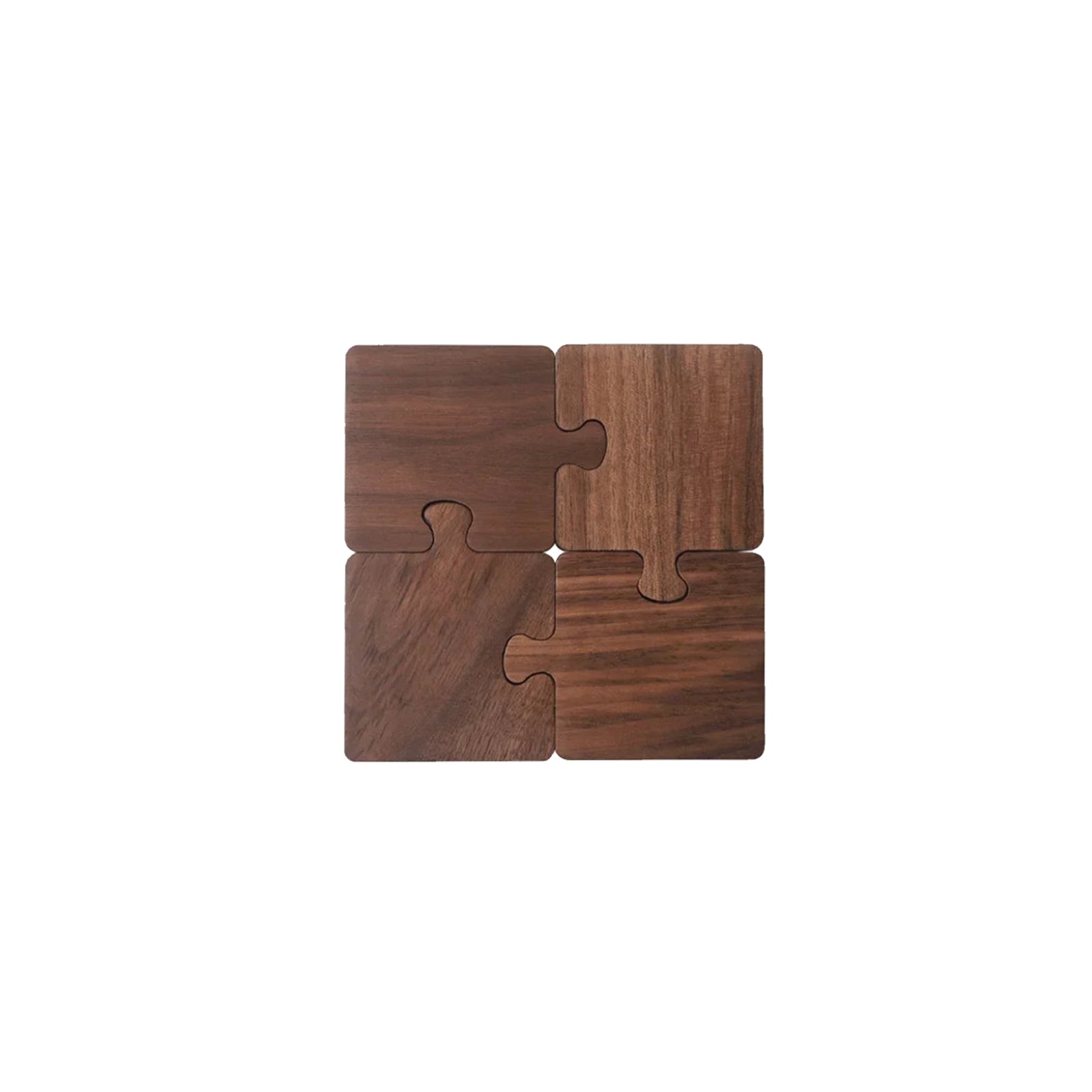Wooden Puzzle Coaster Set - Elegant Wood Drink Coasters