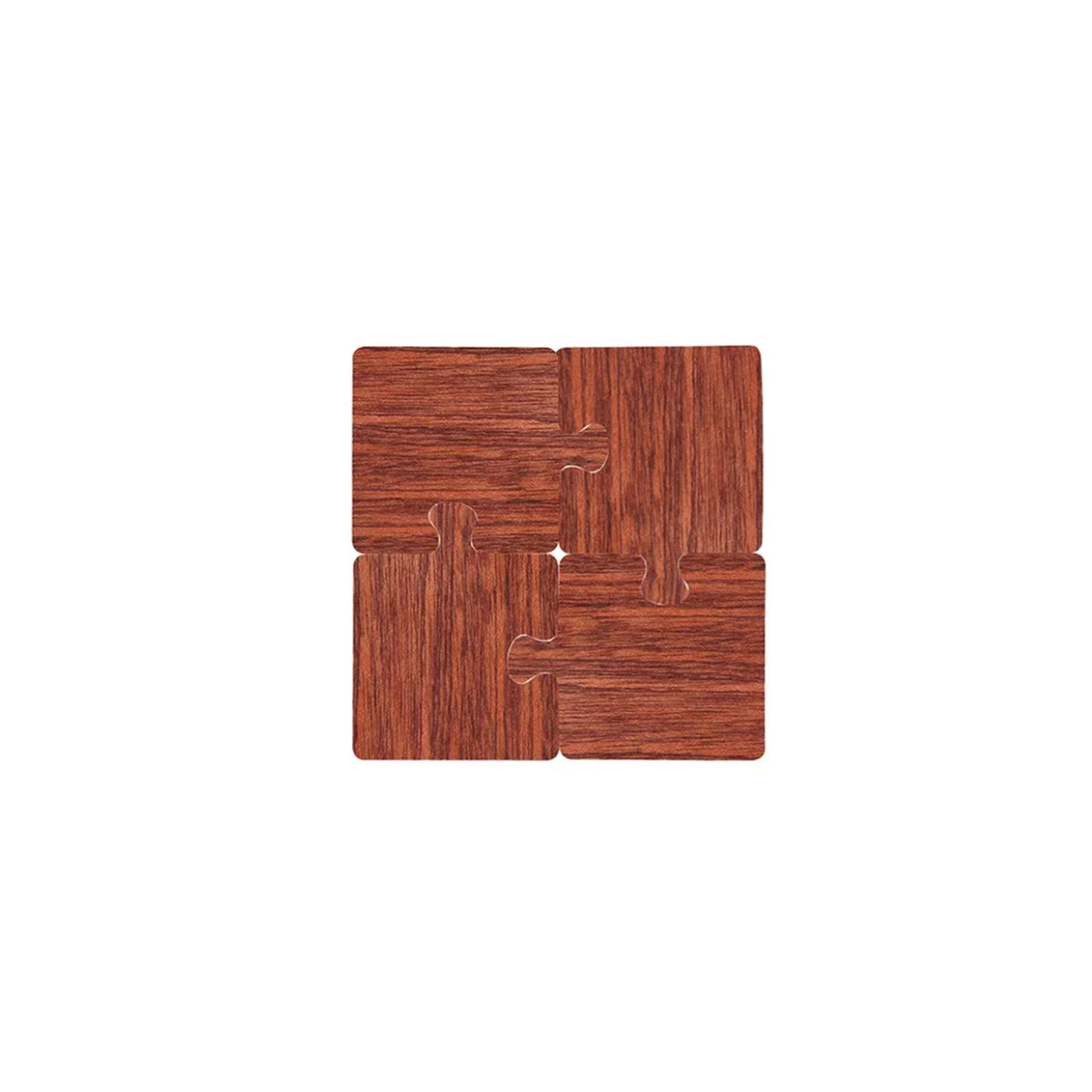 Wooden Puzzle Coaster Set - Elegant Wood Drink Coasters