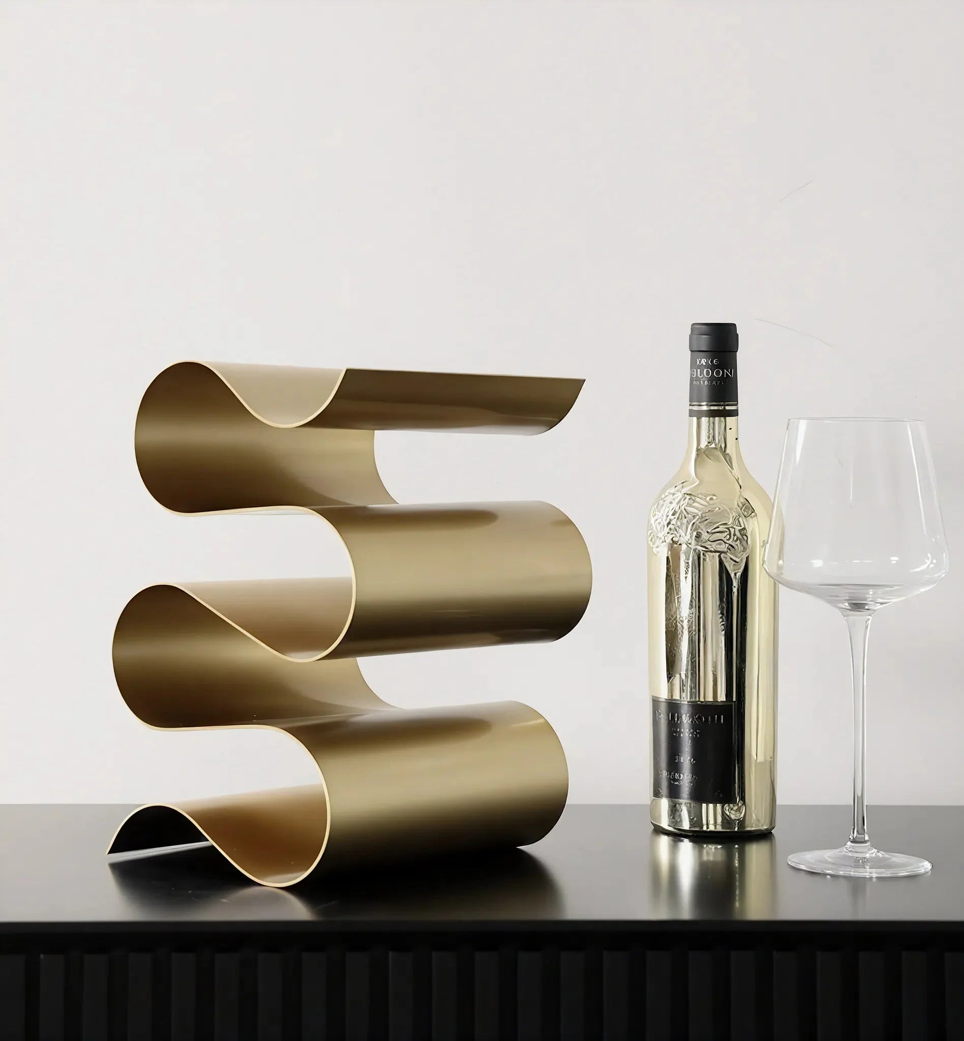 WAVE-DESIGN | Red Metal Wine Rack