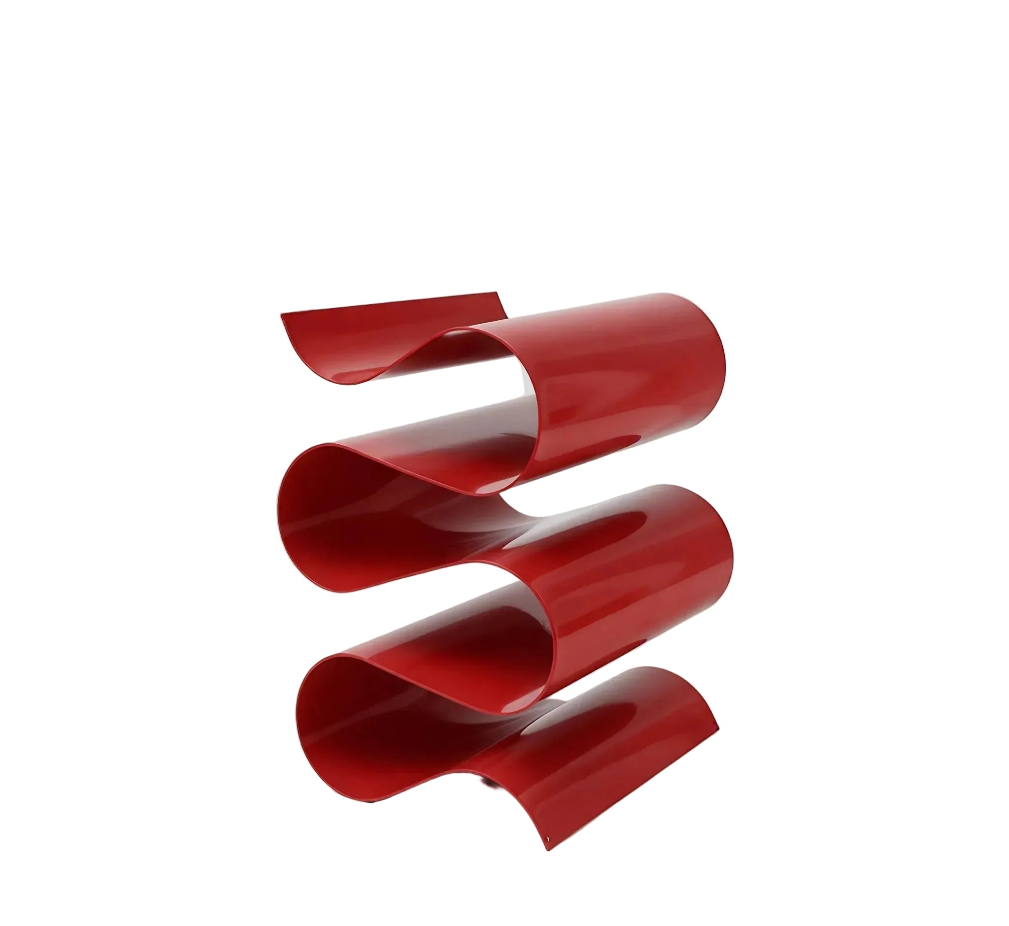 WAVE-DESIGN | Red Metal Wine Rack