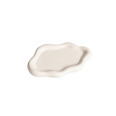 Ceramic Plate Tray - Elegant Irregular Shape Snack Tray