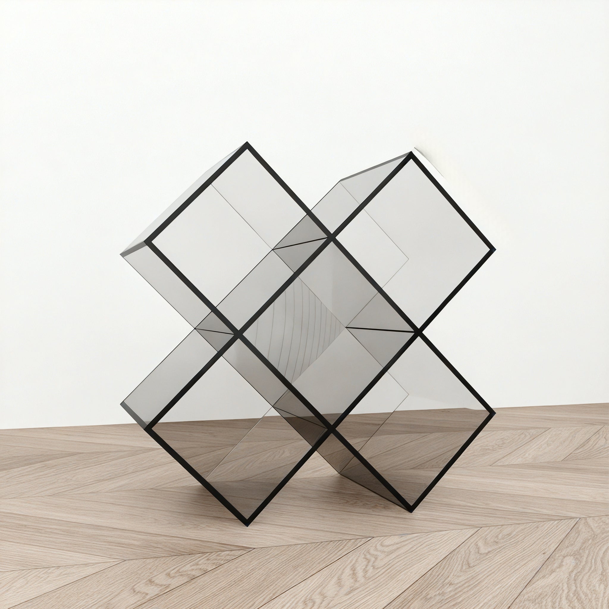 X-CUBE | Geometric Prism Acrylic Shelf