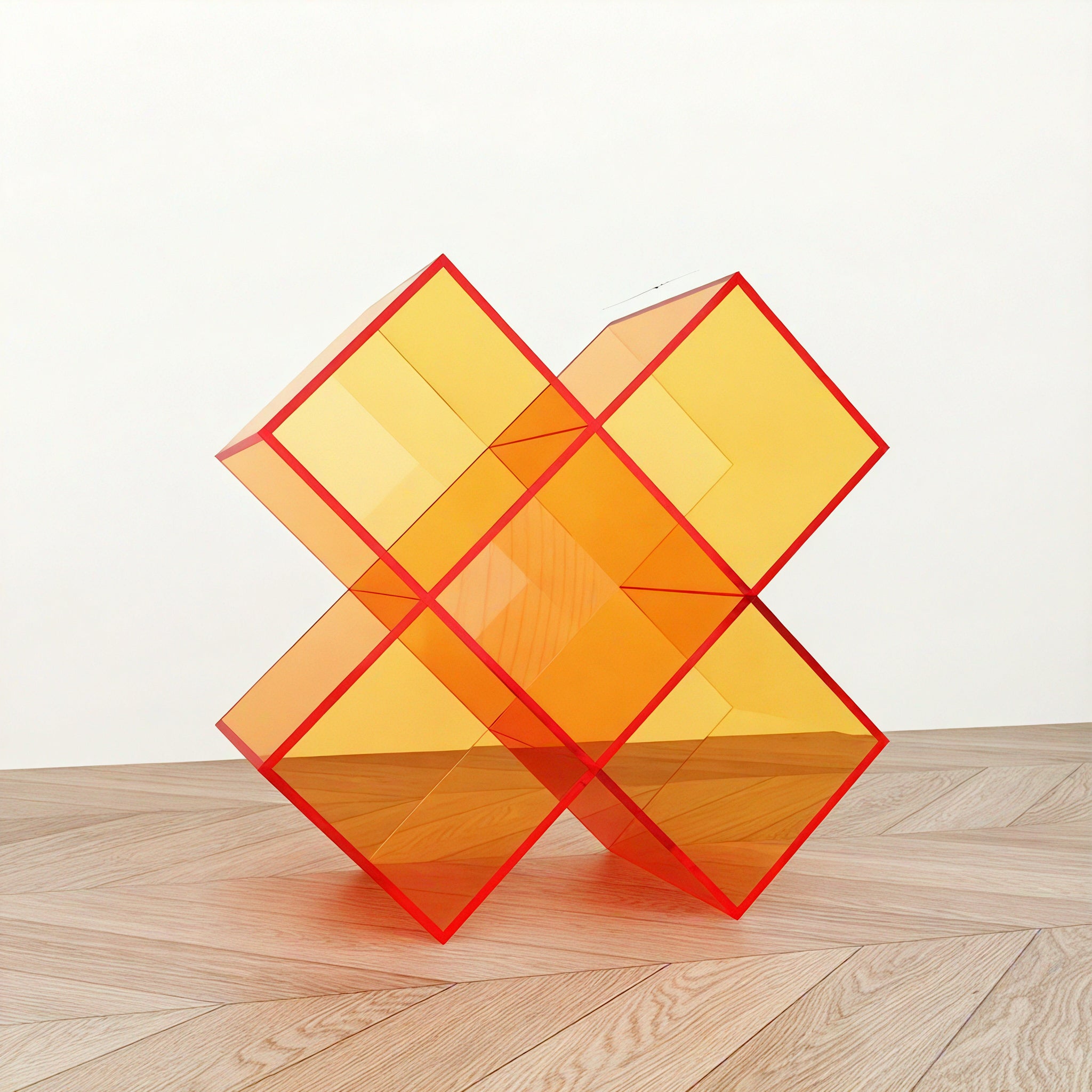 X-CUBE | Geometric Prism Acrylic Shelf