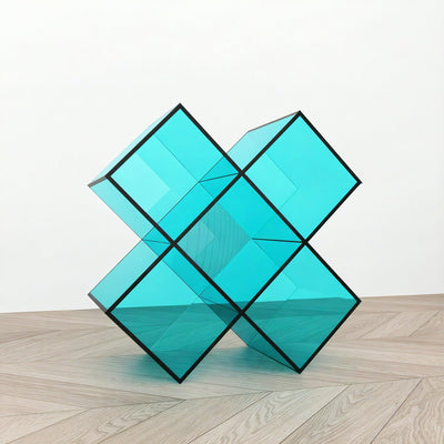 X-CUBE | Geometric Prism Acrylic Shelf