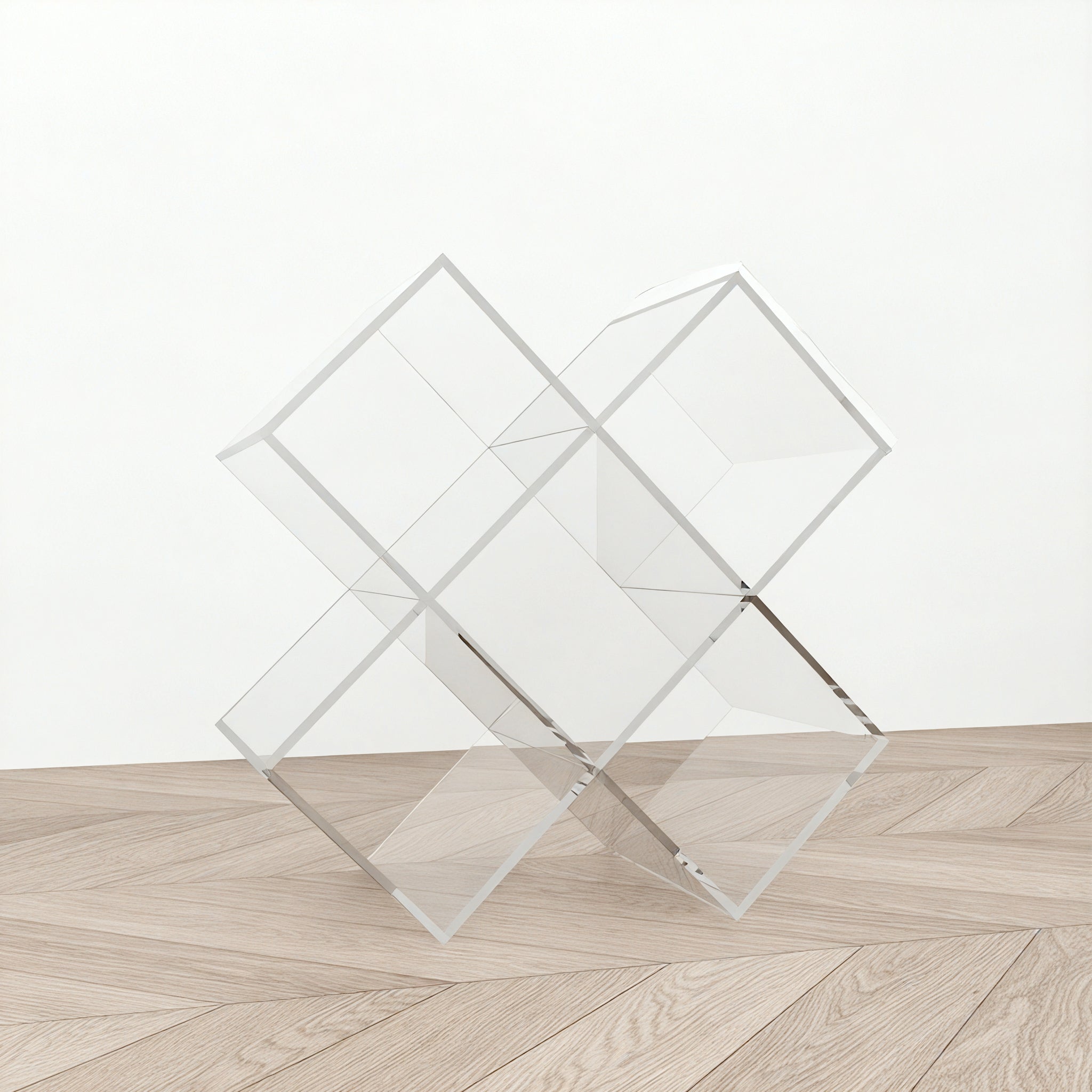 X-CUBE | Geometric Prism Acrylic Shelf
