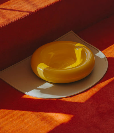Yellow ceramic bowl
