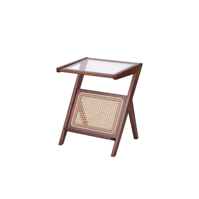 Bamboo Rattan Coffee Table - Lightweight Handcrafted Wood Table