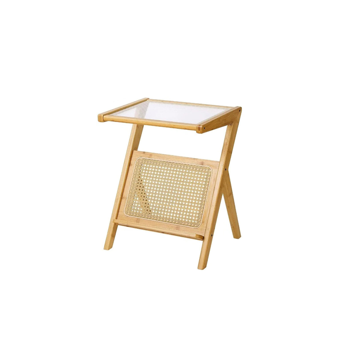 Bamboo Rattan Coffee Table - Lightweight Handcrafted Wood Table