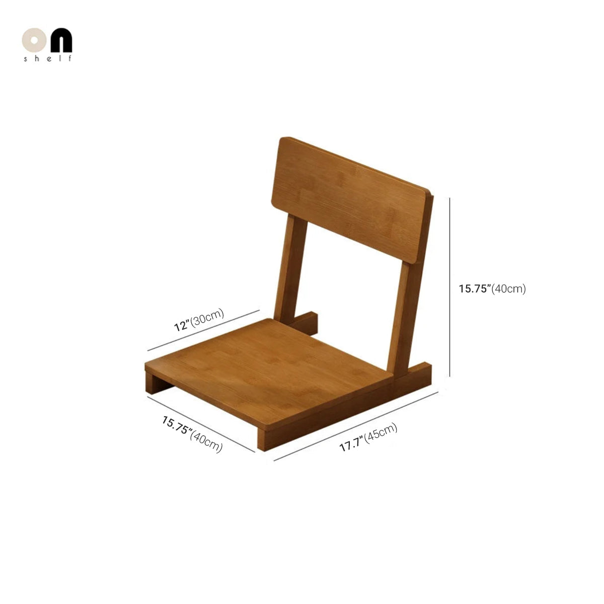 Japanese Wooden Tatami Seat – Oak Wood Meditation Chair