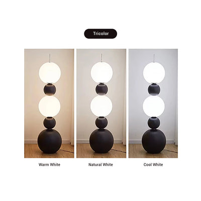 Bauhaus Floor Lamp - Stacking Ball Black Lamp