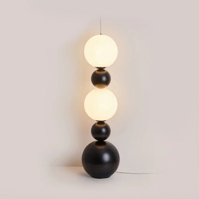 Bauhaus Floor Lamp - Stacking Ball Black Lamp
