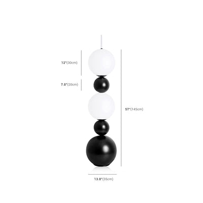 Bauhaus Floor Lamp - Stacking Ball Black Lamp