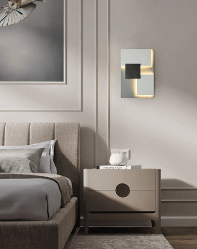Abstract Wall Lamp – Modern Black White Geometry Fixture