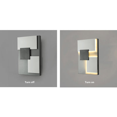 Abstract Wall Lamp – Modern Black White Geometry Fixture