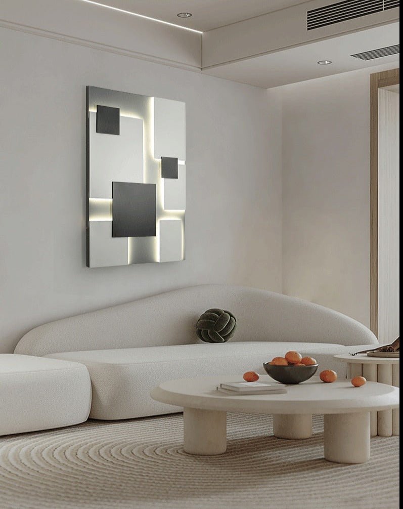 Abstract Wall Lamp – Modern Black White Geometry Fixture