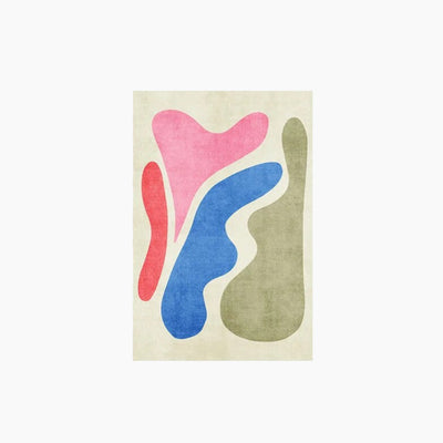 Abstract Art Carpet - Modern Area Rug, Vibrant Design
