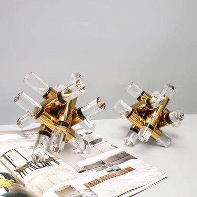 Geometric Cross Ornament – Sophisticated Shelf Decoration