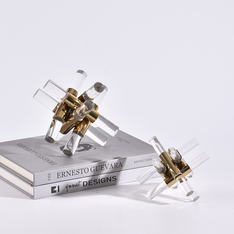 Geometric Cross Ornament – Sophisticated Shelf Decoration
