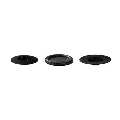 Black Ceramic Dinner Plate - Minimalist Thick Stoneware