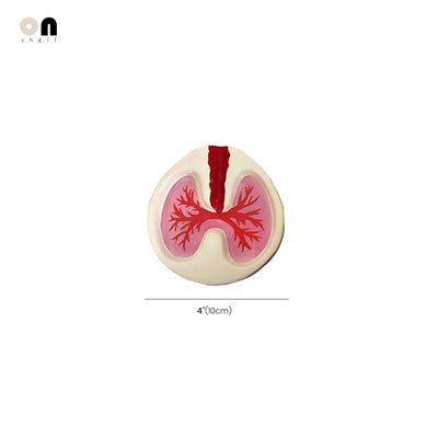 Pink Lung Ashtray - Ceramic Resin Design 4x4"