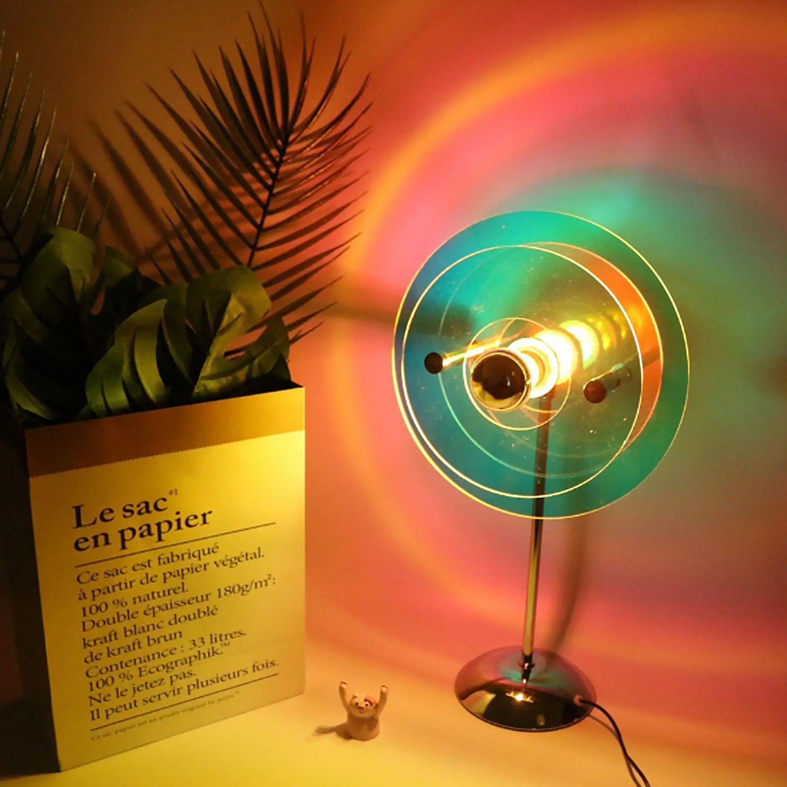Bauhaus Table Lamp – Acrylic 3D Panel, Dimmable LED Light