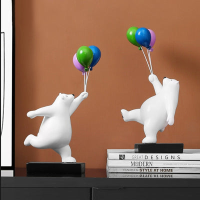 Balloon Bear Sculpture - Unique Shelf Decor Piece