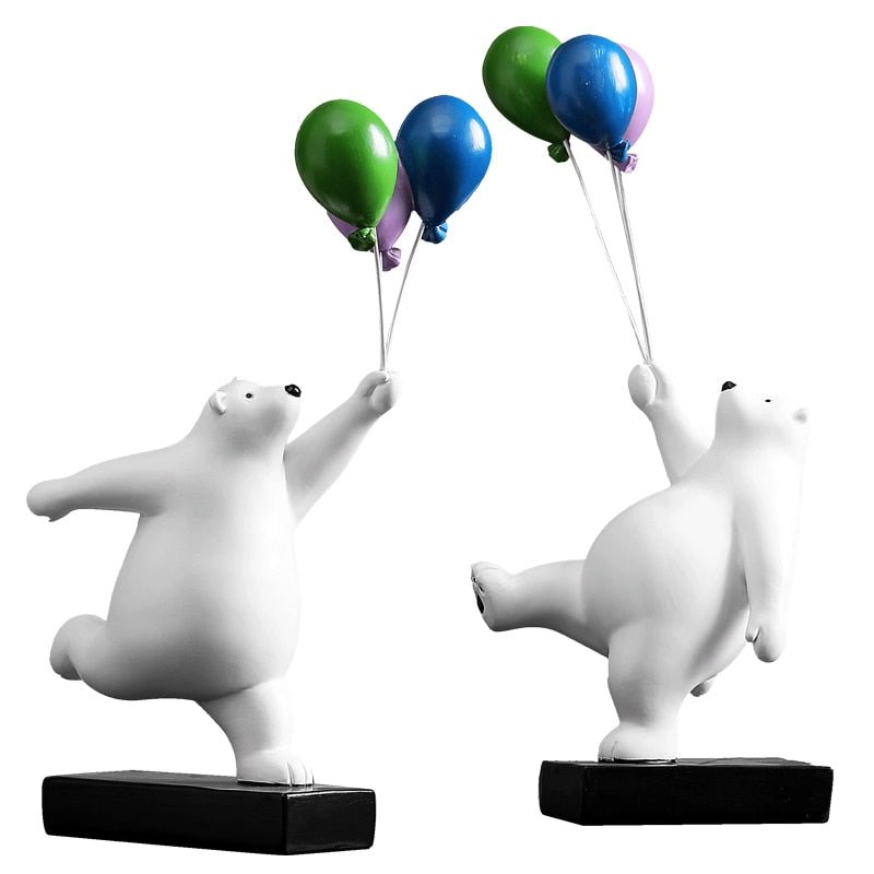 Balloon Bear Sculpture - Unique Shelf Decor Piece