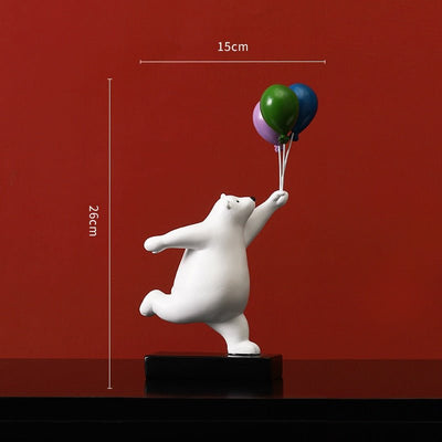 Balloon Bear Sculpture - Unique Shelf Decor Piece