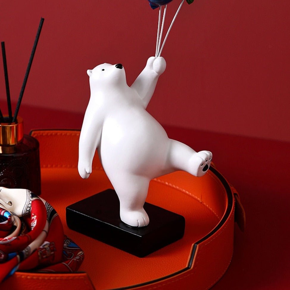 Balloon Bear Sculpture - Unique Shelf Decor Piece