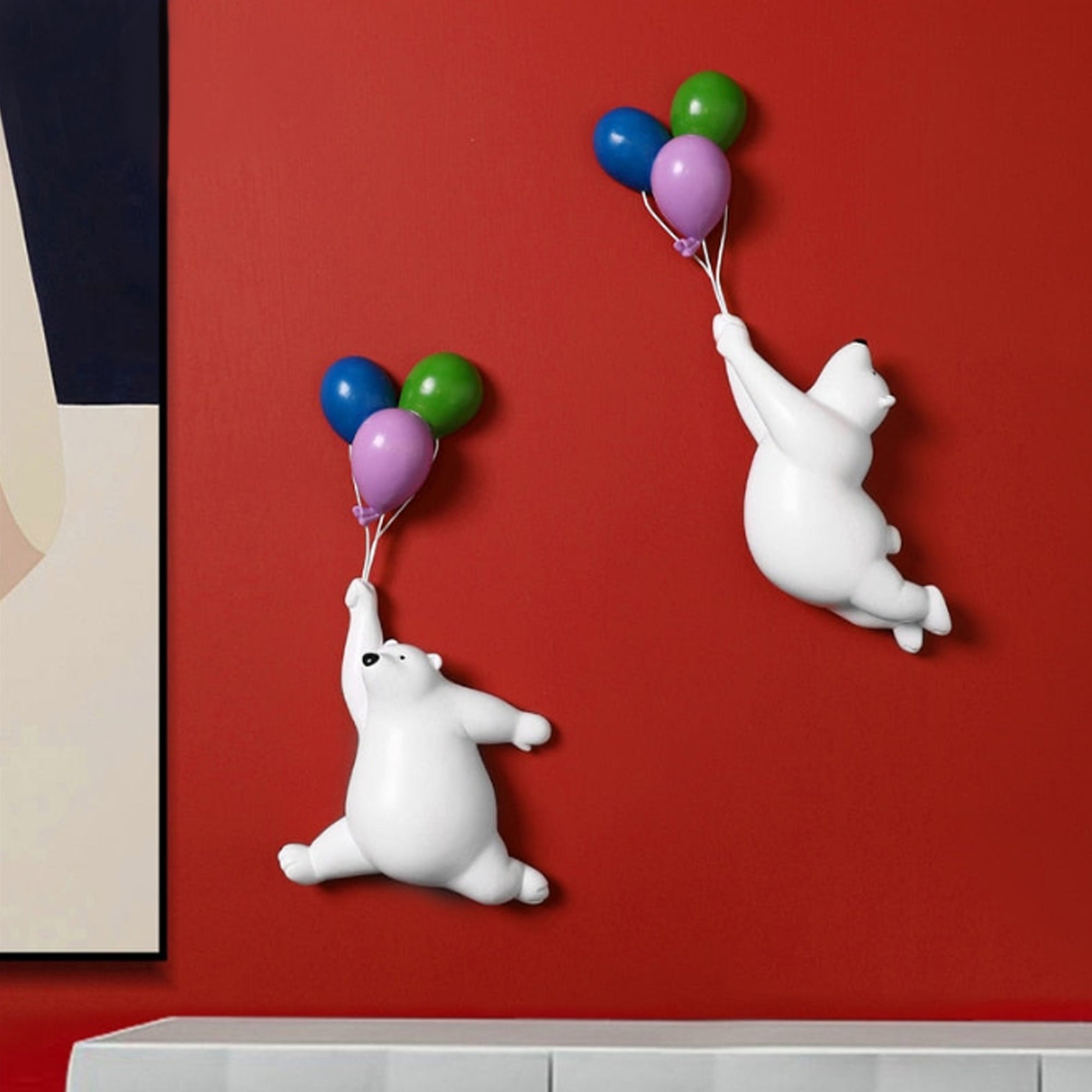 Balloon Bear Sculpture - Playful Wall Mount Art