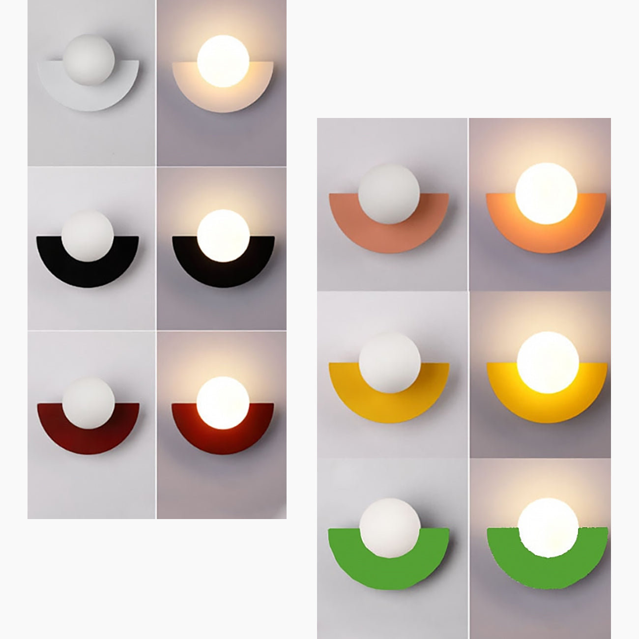 Nordic Glass Wall Lamp - Modern Ball Design LED Fixture
