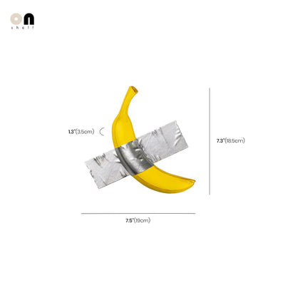Duck Taped Banana - Playful Art Piece Sculpture