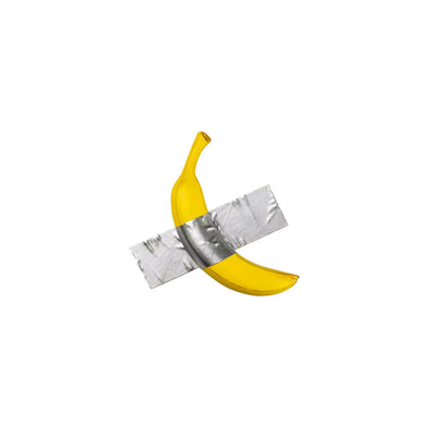 Duck Taped Banana - Playful Art Piece Sculpture