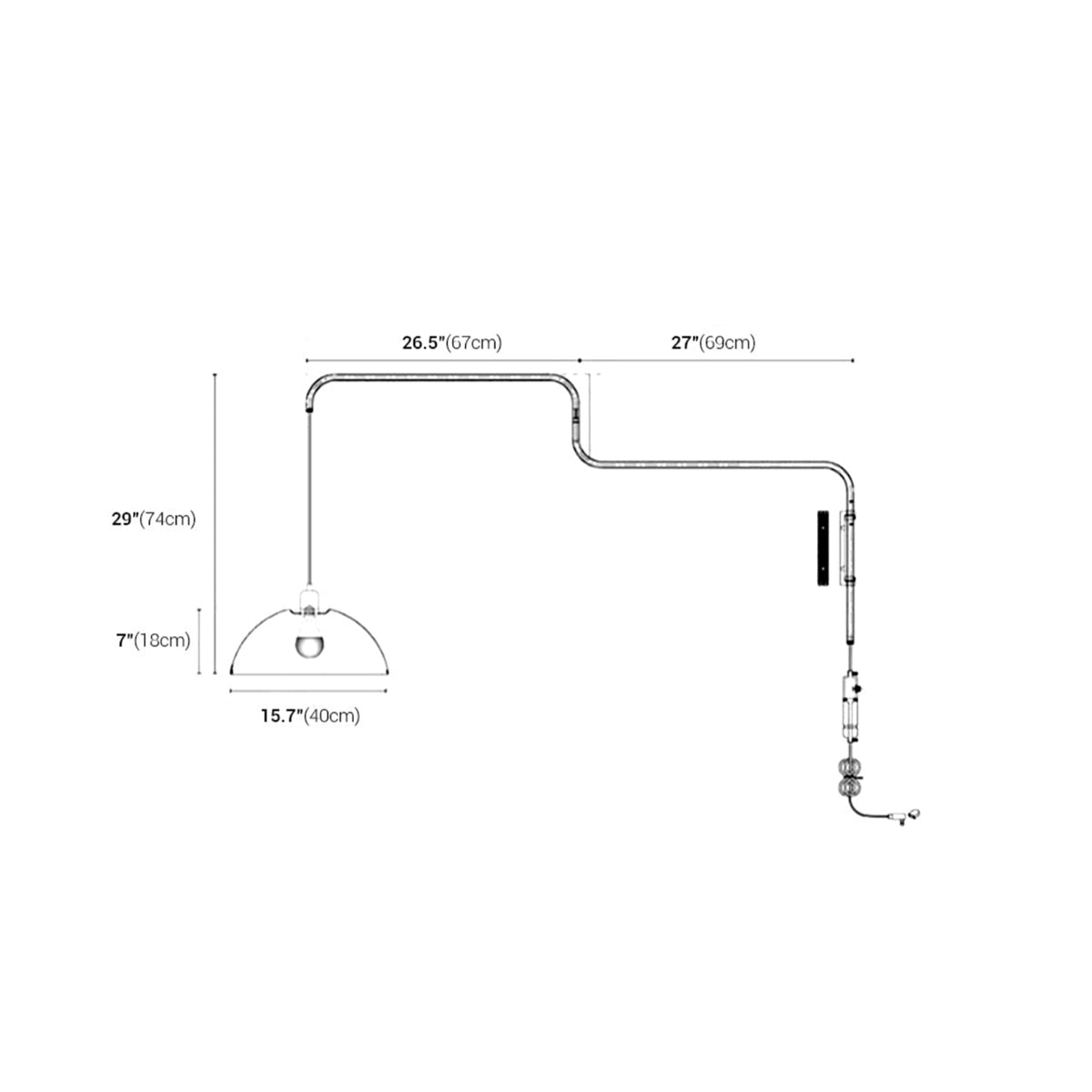 Industrial Pivot Wall Lamp - Adjustable Swing Arm Lighting Fixture